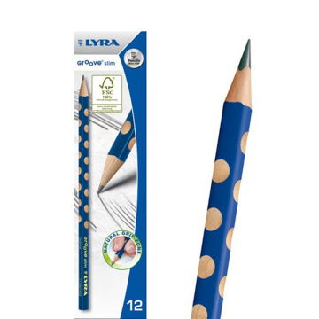 12pcs LYRA Groove Slim Pencil HB Children Holding Pen Gesture Learning Kawaii Pencils School Set Potloden