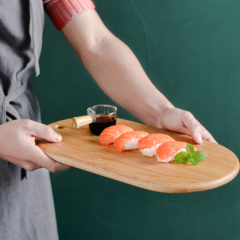 Japanese-style Rectangle Whole Wood Kitchen Cutting Board Solid Wooden Fruit Board Bread steak cutting Trays Chopping