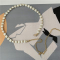 Ivory White Shell Chain Pearl Decoration Women's Belt Girdle Alloy Wild Fashion Sweet Trend Dress Cummerbunds Accessories