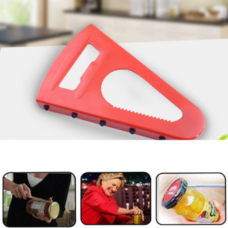 1pc Multifunctional Triangle Stainless Steel Can Opener Household Kitchen Non-slip Can Opener Kitchen Bar Tool