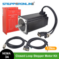 1 Axis Closed Loop Stepper Motor Kit 12Nm Nema 34 Closed Loop Motor 6A / Nema34 Servo Motor Kits & 2pcs Extension Cables