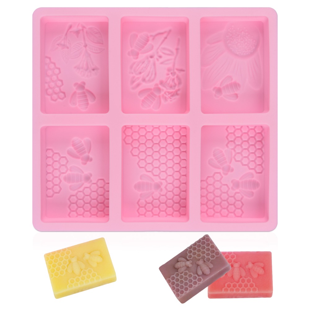 SJ Honeycomb Molds For Soaps Silicone Soap Molds Handmade Rectangle Shapes Diy Handmade Craft 3d Soap Forms