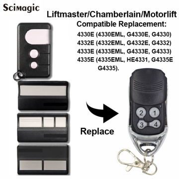1pcs Chamberlain Liftmaster 4335E 4335EML Replacement Remote Control Garage Gate key Fob Motorlift G4335E 433mhz remote garage
