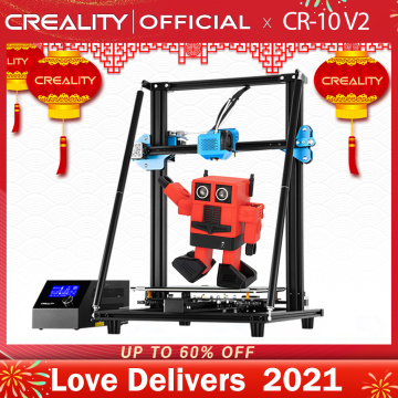 CREALITY 3D Upgrade CR-10 V2 Printer Size 300*300*400mm,Silent Mainboard Resume Printing with Mean well Power Supply