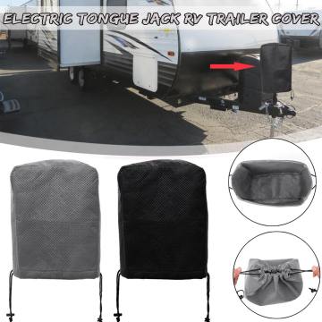 Universal RV Electric Tongue Jack Cover Protector Grey for Travel Motorhome Trailer for Camper Waterproof Dustproof