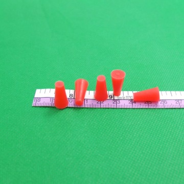 50pcs/lot 4.78 X 8.74mm X 15.88mm Silicone Rubber Cone Tapered Stopper Plugs Powder Coating Paint,color random