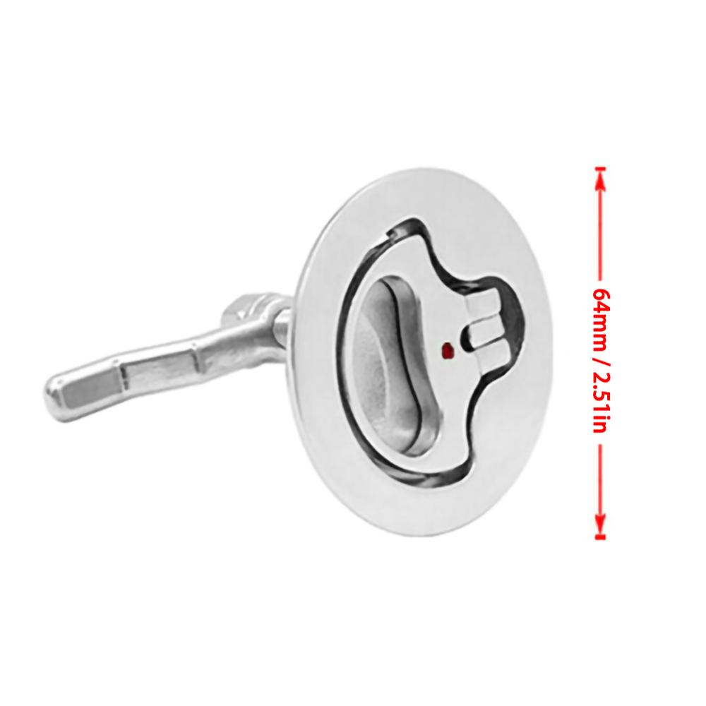 Polished Marine Boat Cam Latch 316 Stainless Steel Hatch Pull W Turning Lock Lift Handle Boat Parts Accessories