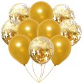 10pcs gold confetti