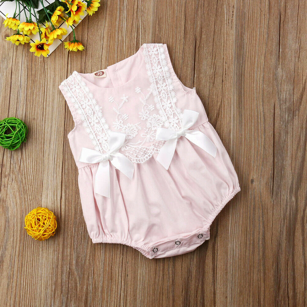 2019 Baby Summer Clothing Cute Toddler Baby Girl Lace Bodysuit Jumpsuit Sleeveless Sunsuit Clothes Casual Playsuit Outfits 0-24M