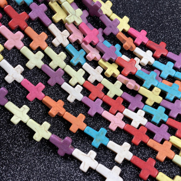 2 Strand/pack Cross Shaped Mix-color Loose Beads For DIY Necklace Bracelet Handiwork Sewing Craft Jewelry Accessory