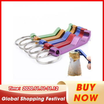 Portable 4 in 1 Bottle Opener Key Ring Chain Keyring Wine Corkscrew Keychain Metal Beer Bar Tools Kitchen Gadgets Dropshipping