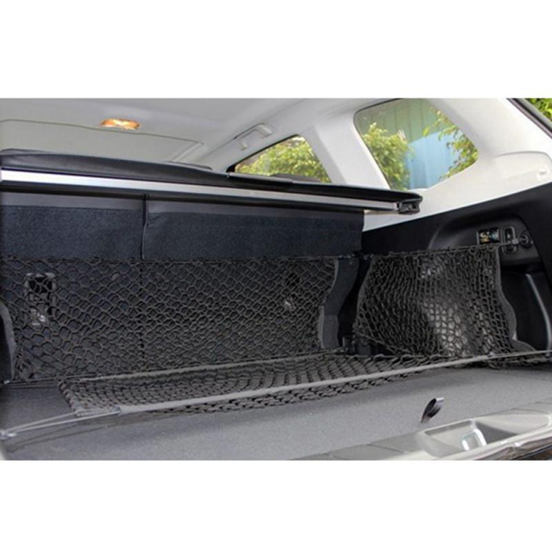 Car Auto Trunk Rear Cargo Organizer Storage Mesh Net Holder with 4 Hooks Durable Car Styling Accessories Elastic Hammock