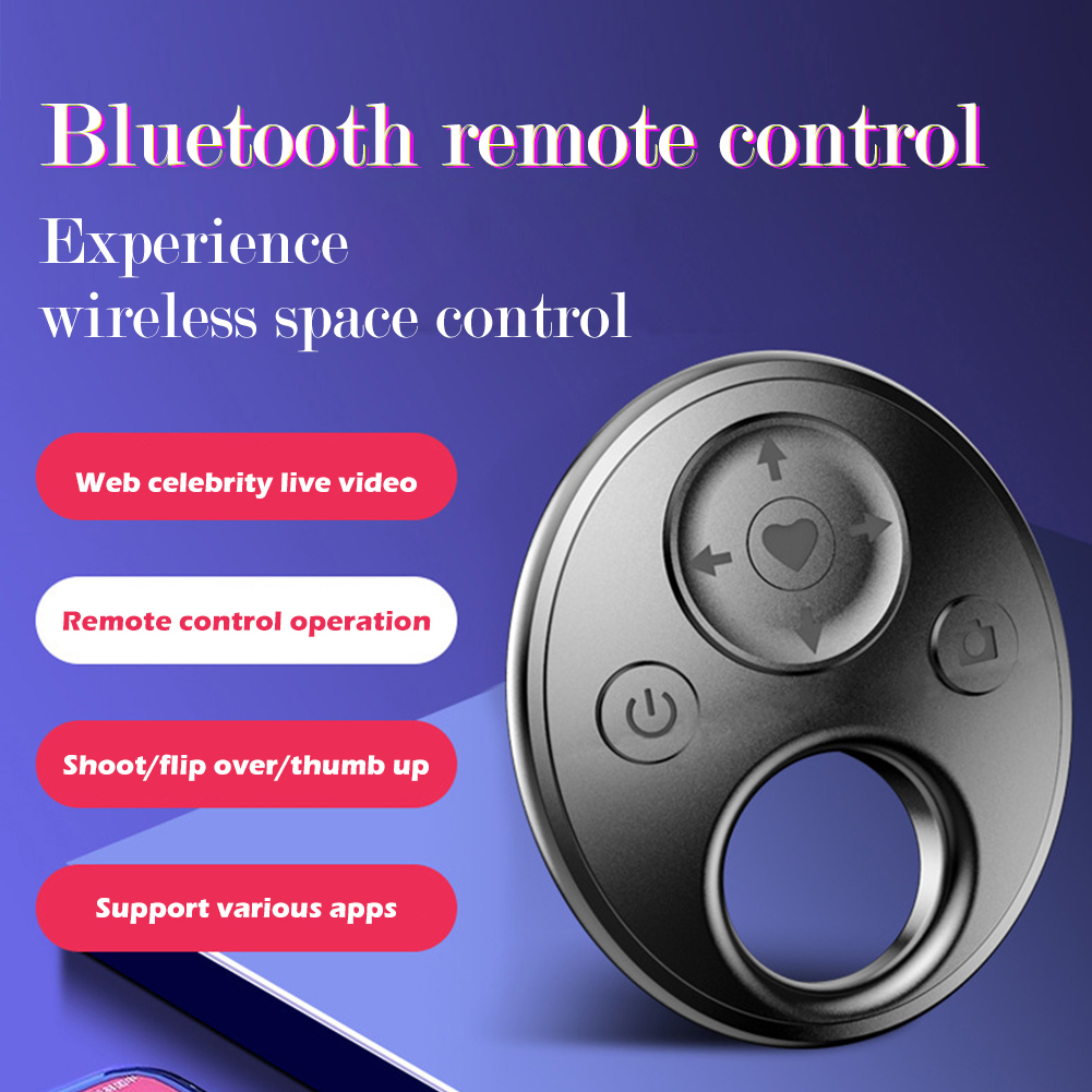 Mini Bluetooth Wireless Remote Controller One-Button Shutter Release Photo Control Selfie Timer Selfie Stick For iPhone Android