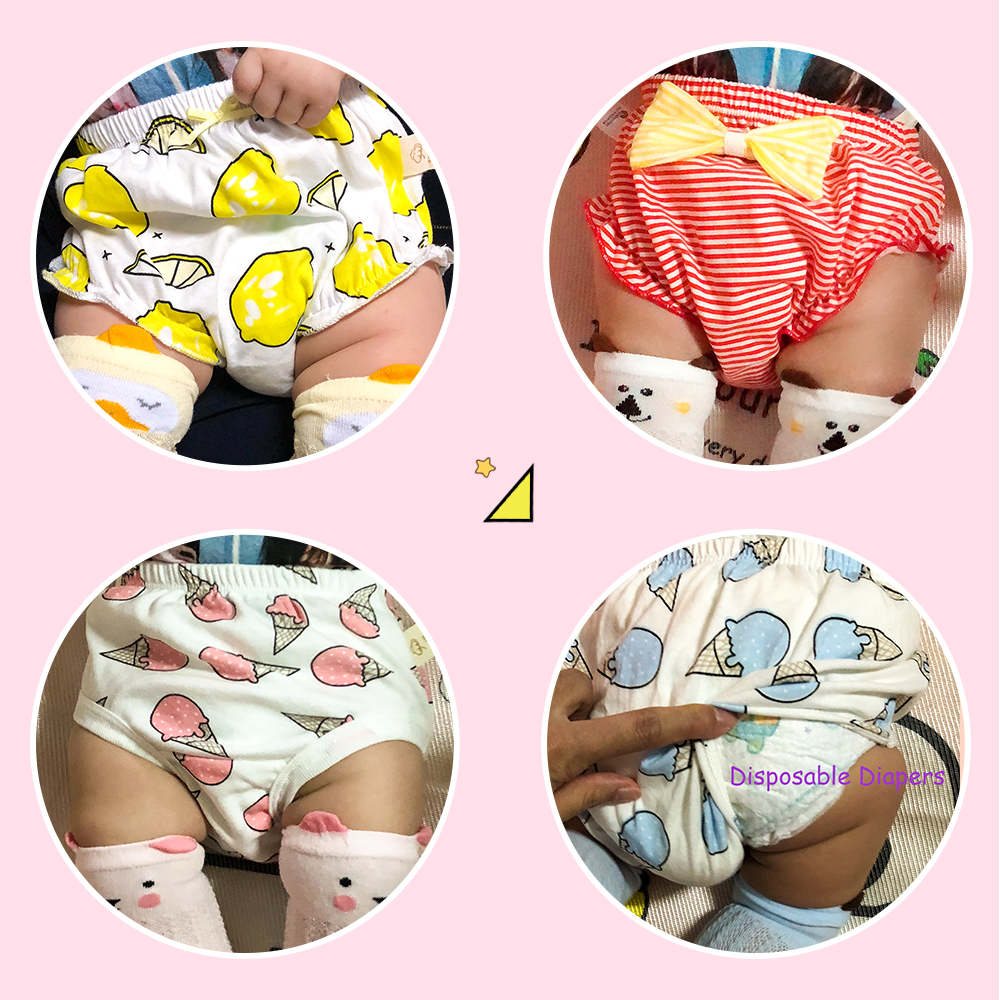 4 Pcs/lot Cotton New born baby Underwear Cute Infant Disper Panties For Boys Girls Briefs for toddler Bread Underpants 0-3T