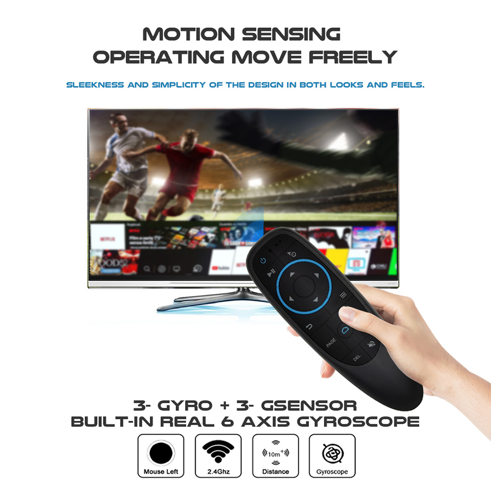 Bluetooth 5.0 Air Mouse 6-Axis Gyroscope 17 Keys Smart Remote Controller for Projector Computer PC TV BOX for Xiaomi Smart TV