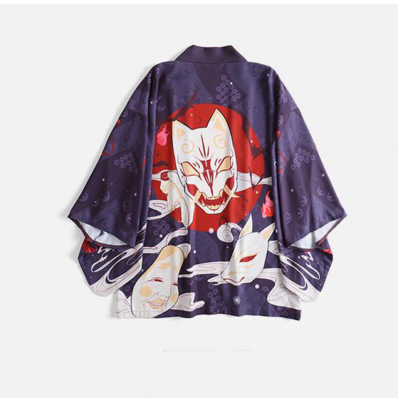 Classic Anime Cosplay Costume Japanese Women Kimono Top Loose Print Yukata Haori Clothing Vintage Shirt Summer Cardigan Blouse