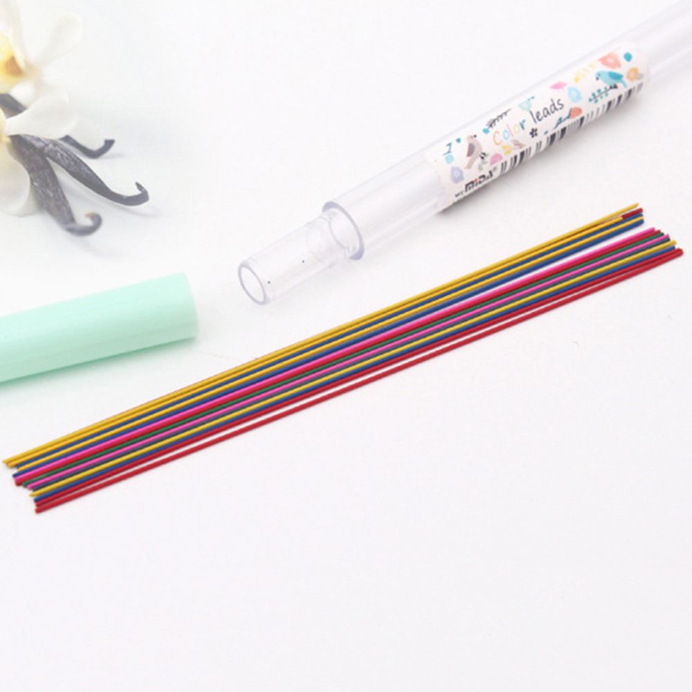 15Pcs/box 0.5 0.7mm Colorful Mechanical Pencil Refills Lead Art Sketch Drawing Color Automatic Pencil Lead Ramdom Color 2B