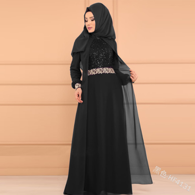 Ramadan Turkey Muslim Dress Women Abaya Isalmic Clothing Print Solid Color Big Swing A-line Plus Size Dresses Moroccan Kaftan