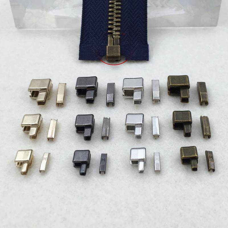 5 Sets/Lot Metal Repair Zipper Stopper Open End Zipper Stopper DIY Sewing Zipper Accessories For Clothes Replacement Kit