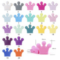 TYRY.HU 10pcs 30mm Crown Baby Teether Silicone Beads Baby Teething Pendant For DIY Nursing Necklace BPA Free Silicone