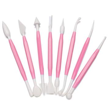 8 Pcs Cake Sculpting Carving Baking Pastry Tools Fruit Fondant Cake Decorating Tools Modelling Set Engraving Tools Bakeware