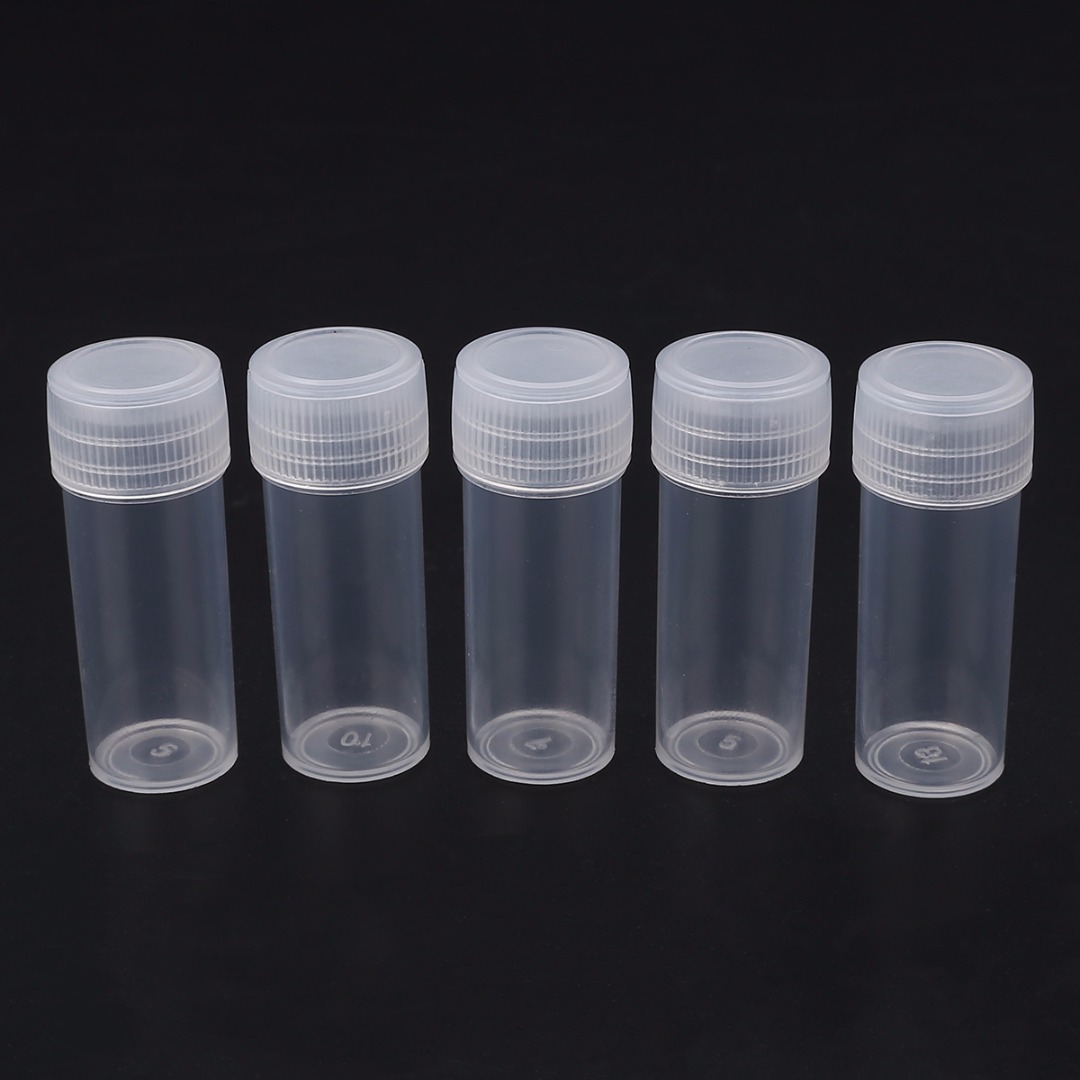 Transparent Small Empty Plastic Bottle 5ml Empty Tube Plastic Clear Sample Bottle Container Durable Storage 5/20/50pcs
