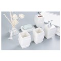 European Style White Ceramic Bathroom Kit Bathroom Accessories Set Wash Set /Lotion Soap Dispenser/Toothbrush Holder/Soap