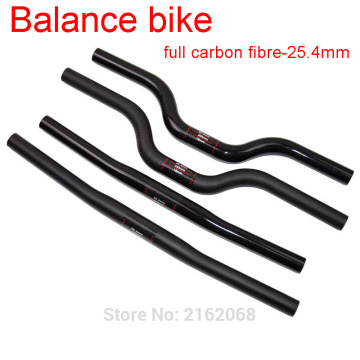 Newest Balance Slide car scooter push bike 3K full carbon bicycle handlebars flat or U shape style 25.4*400/420/440mm Free ship