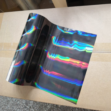 hot stamping foil holographic foil black oblique light beam pattern hot press on paper or plastic transfer foil