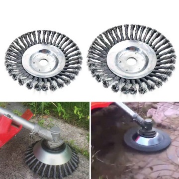 8/6 inch Steel Wire Grass Trimmer Head Rounded Edge Weed Trimmer Head Grass Brush Removal Grass Tray Plate for Lawn Mower