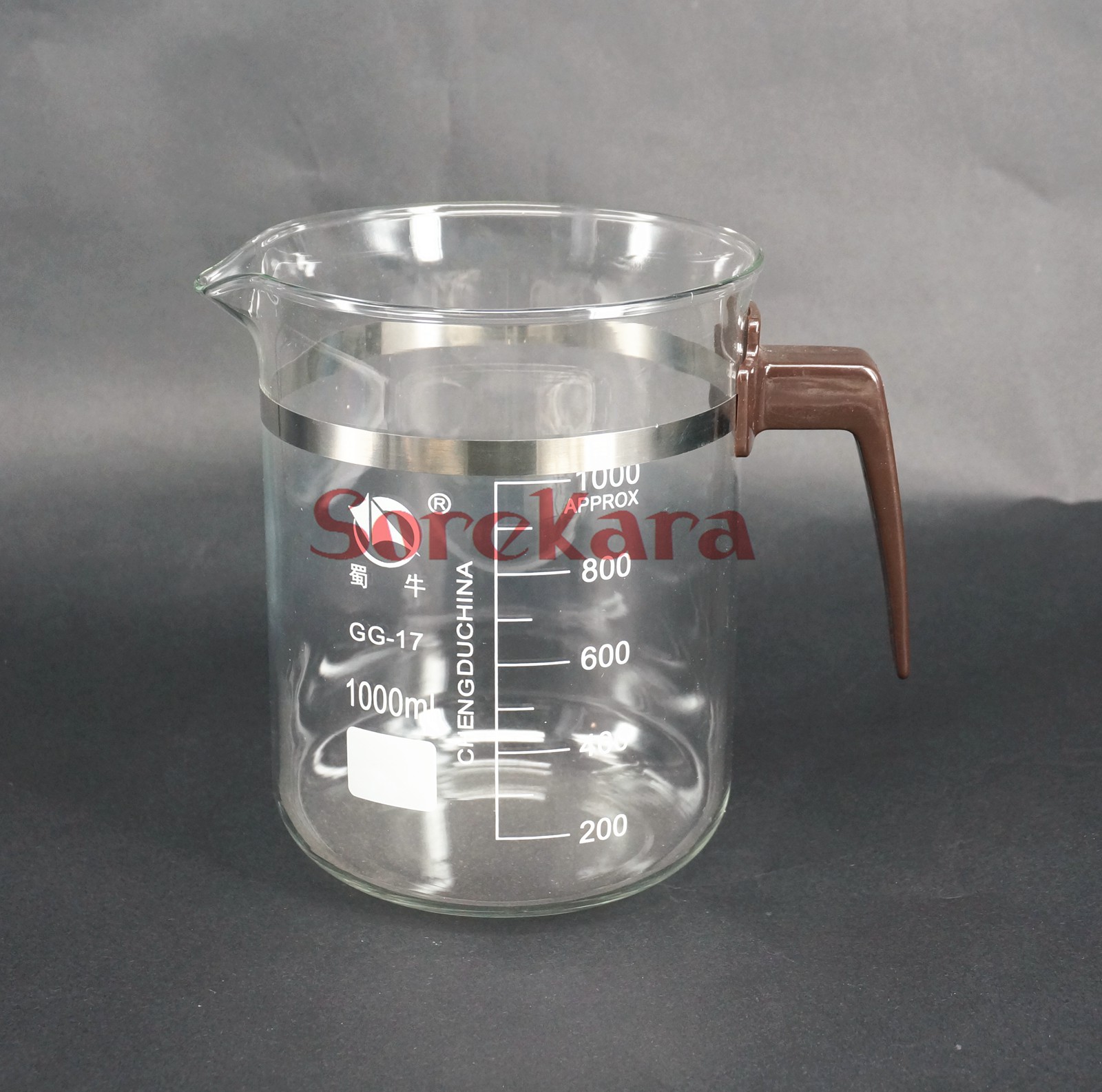 1000ml Plastic handle Beaker Chemistry Laboratory Borosilicate Transparent Glass Beaker with spout