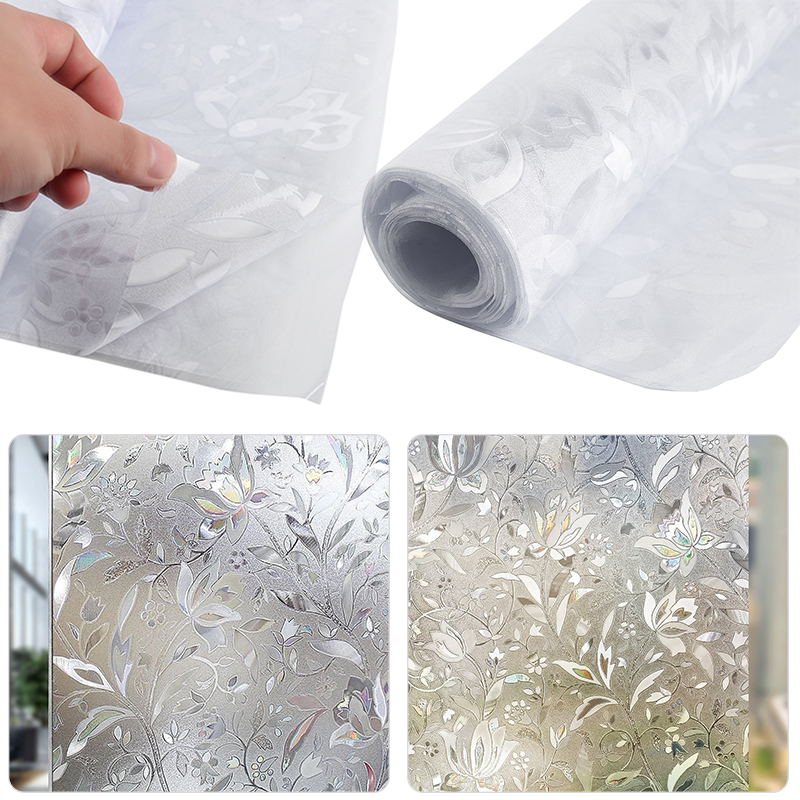 100x45cm Frosted Stick Glass Sticker Not Transparent Sunscreen Decoration Adhesive Windows Paste Environmental Friendly Film