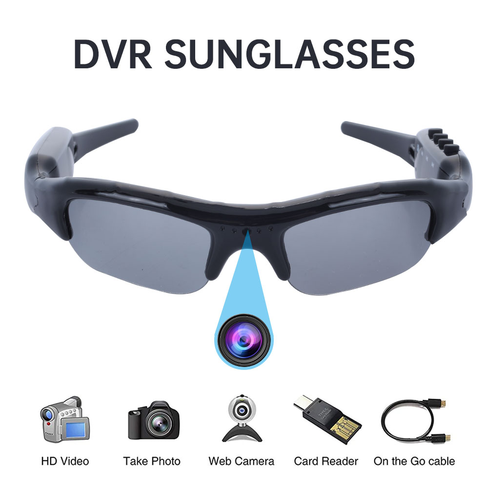 Mini Sun Glasses Eyewear Digital Video Recorder Glasses Camera Mini Camcorder Video Sunglasses DVR with earphone with TF card