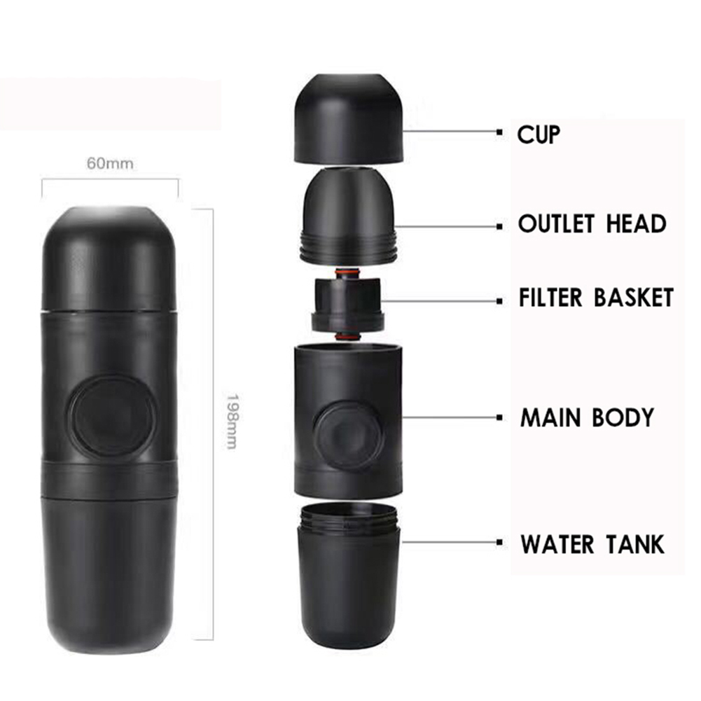 Fast Shipping Hand-Pressed Portable Coffee Machine Espresso Machine Outdoor Portable Coffee Cup Mini Coffee Pot Professional