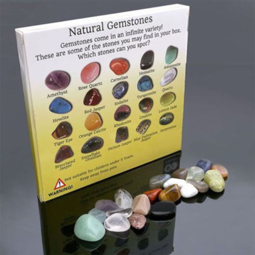 Fashion 20pcs Natural Crystal Gemstone Polished Healing Chakra Stone Display Collection Display Hot Selling