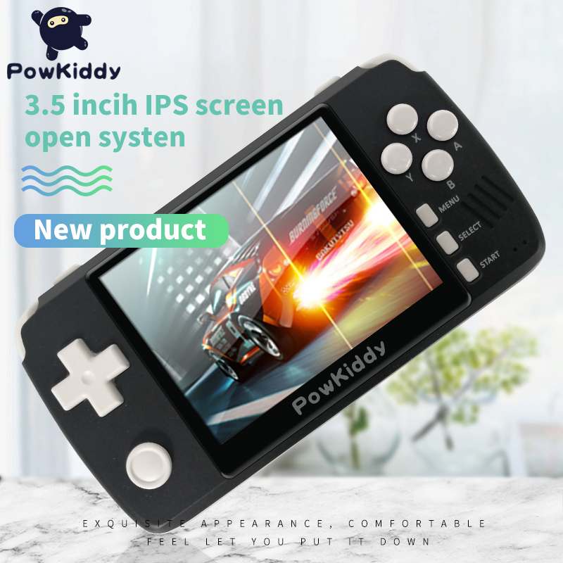 Powkiddy q80 Retro Video Game Console Handset 3.5 "IPS Screen Built-in 4000 Games Open System PS1 Simulator 48G Memory NEW Games