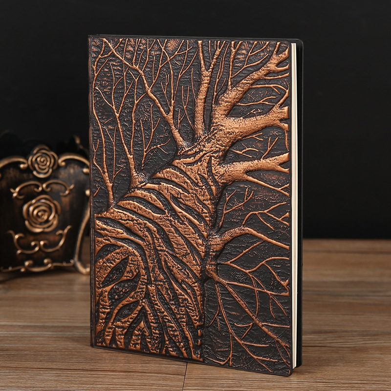 1pcs Creative 100 Sheets Classic Cartoon European Embossed Retro Tree Notebook Upscale Business Office Gift Notepad