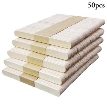 50Pcs/Set Popsicle Stick DIY Wooden Creative Ice Cream Stick Wooden Craft Stick DIY Ice Cream Tools Kitchen Cooking Accessories