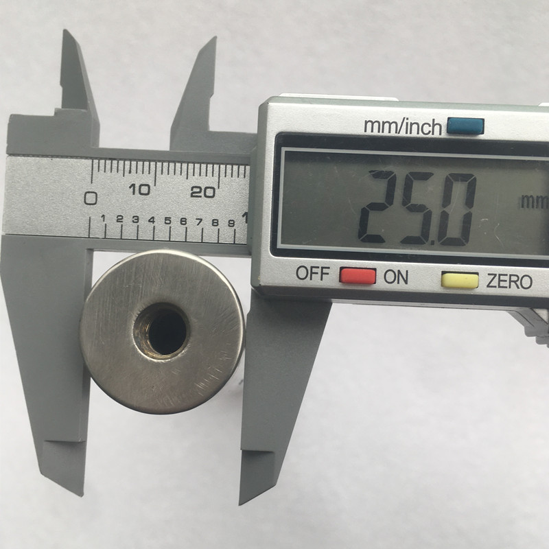 10PCS Neodymium Magnet Rod 12000Gauss D25*200mm Magnetic Separator Highest 150℃ Working Temperature with Inner Screw Hole