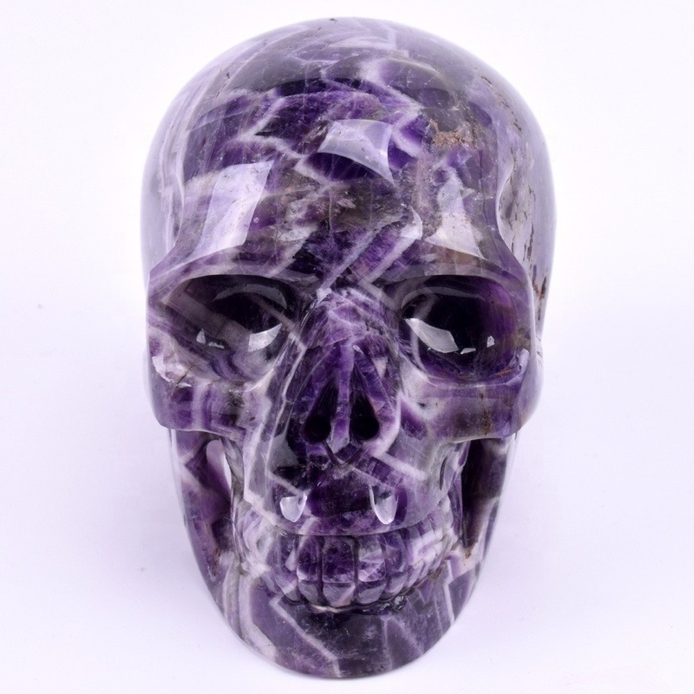 1000g Natural Crystal Craft Home Decorative Dreamy Amethyst Crystal Skull Head