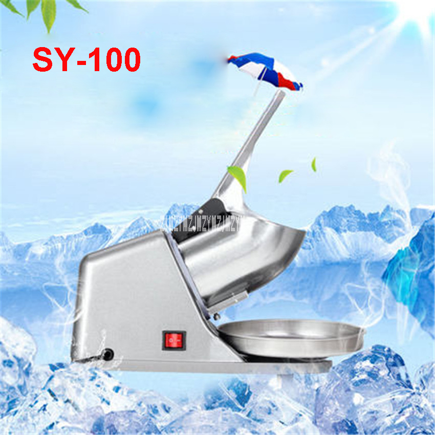 SY-100 Ice shaver Electric Ice Crusher Commercial DIY Ice Cream Maker for Coffee Shop Hotel stainless steel Material 65kg / h