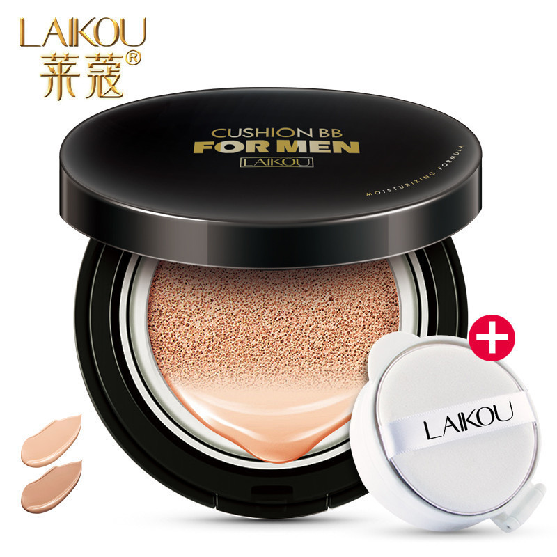 LAIKOU Men Sunscreen Air Cushion BB Cream Concealer Moisturizing Foundation Whitening Makeup Bare For Face Korea Cosmetics