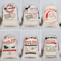Christmas Innovative Cotton Linen Candy Gift Bags Gift Holders Stockings Drawstring Storage Bag Pouch