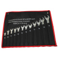 12 Pcs Combination Wrench Set, Open And Box End, Metric mm 8, 10, 11, 12, 13, 14, 15, 16, 17, 19, 22, 24, Chrome Vanadium