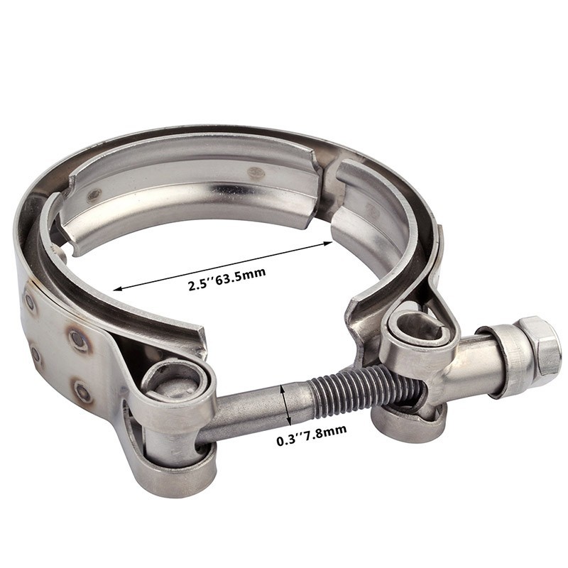 2/2.25/2.5/2.75/3/3.25/3.5/3.75/4 Inch V-Band Clamp Stainless Steel V-Band Flange Kit For Exhaust Pipes Car Exhaust System