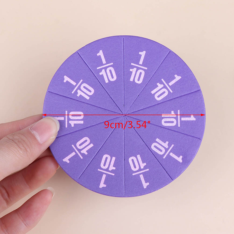 9/12 pcs Early Education Learning Counting Math Toy Round Rainbow Magnetic Fraction Tiles Early Learning Educational Toy