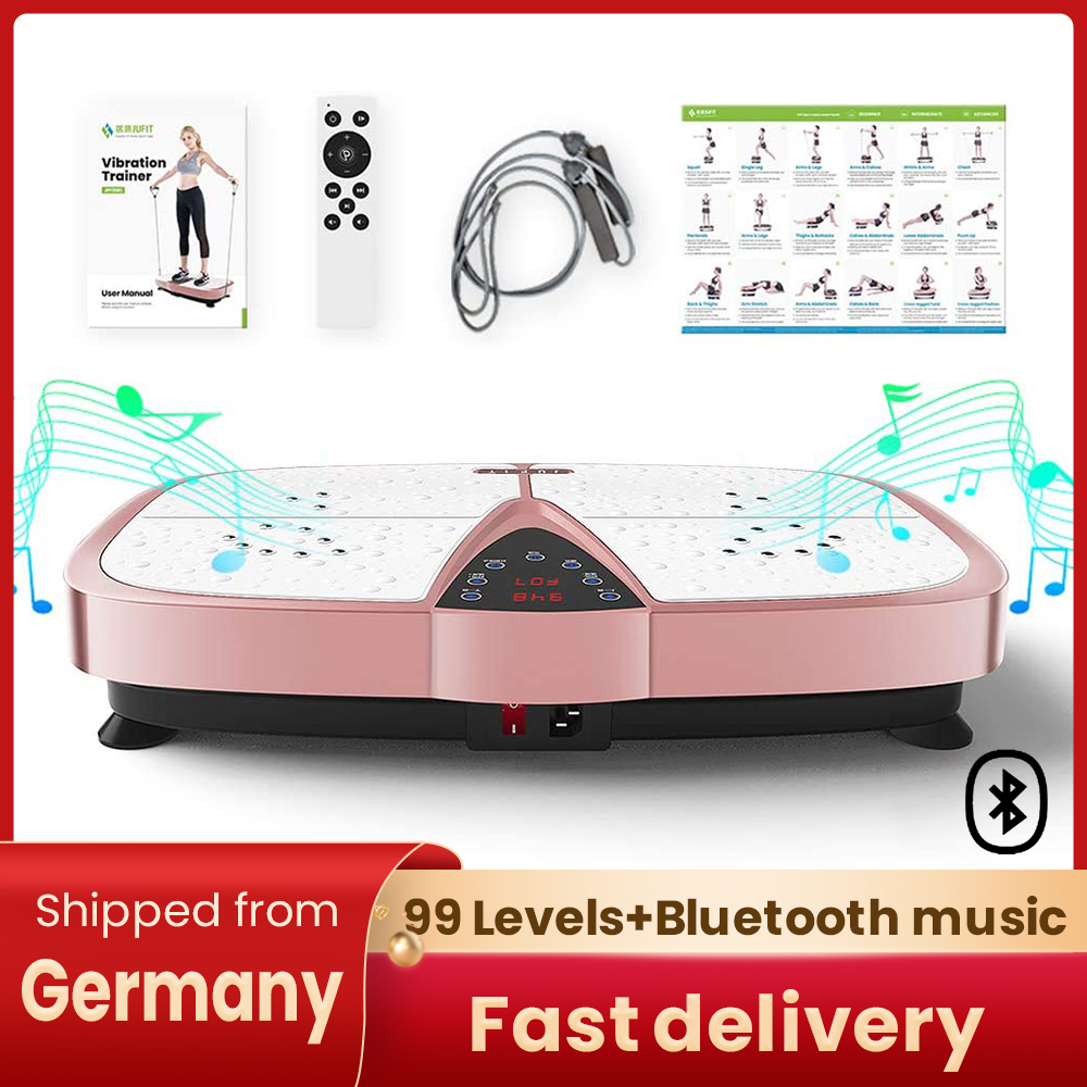 JUFIT Vibration Plate Whole Body Exercise Machine with Touch LED Screen and 5 Programs Massage Fitness Platform