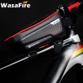 Mountain Bike Bag Hard Shell Waterproof Press Screen 6.2" Mobile Phone Bags Bicycle Front Frame Top Tube Bag Cycling Accessory