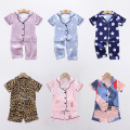 Children Clothes Sleepwear kid home wear Animal Dot Print Casual Tops Short Sleeve+pants Pajamas 2pcs Sets Baby Boy Girl Pajamas