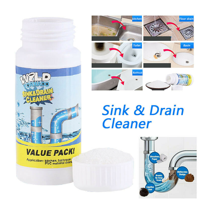 Powerful Sink & Drain Cleaner Pipe Dredging Agent Sewer Toilet Dredge Drain Cleaner Bathroom Hair Filter Strainer